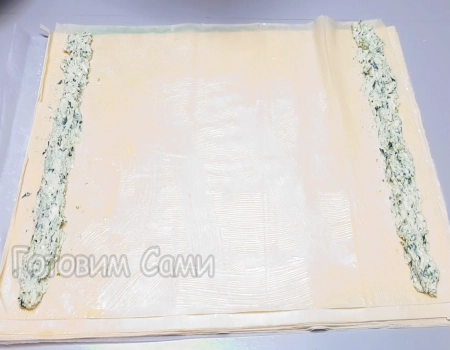 Формируем роллини с творогом