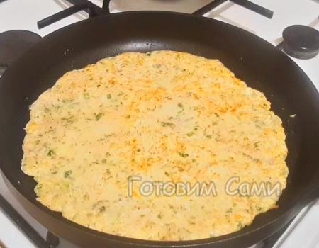 лепешка на завтрак, жарим