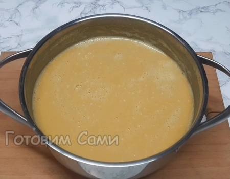 взбиваем крем-суп из чечевицы