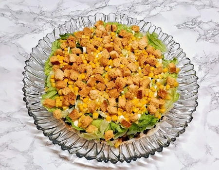 праздничный салат с курицей